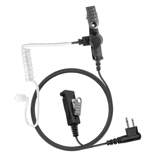 2-Wire Acoustic Tube Earpiece with PTT and Mic