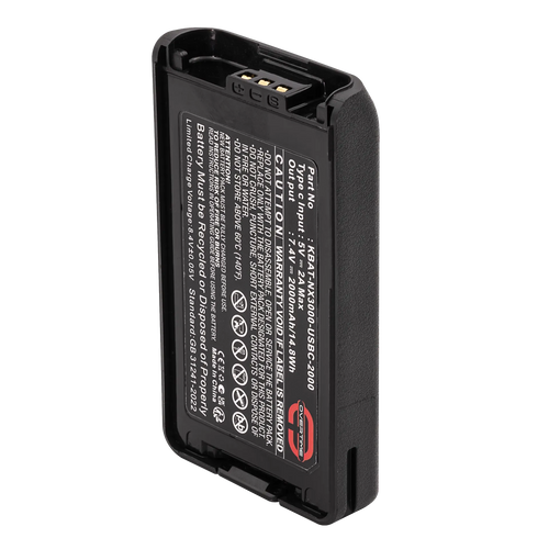 2000mAh USB-C Li-Ion Replacement Battery for Kenwood NX3000 Radios