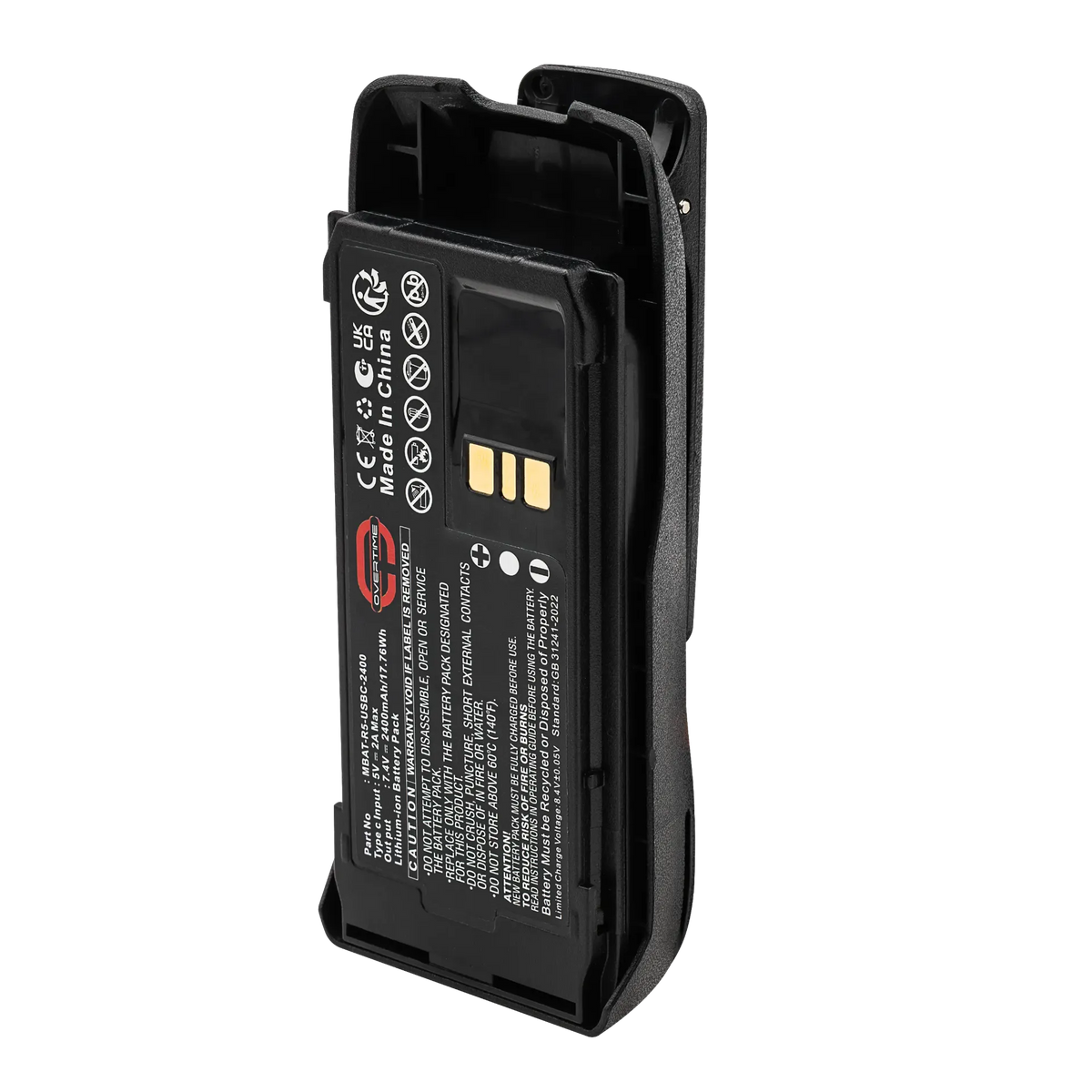 2400mAh USB-C Li-Ion Replacement Battery for Motorola R5 Radios