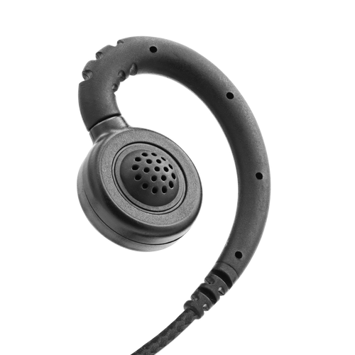 1-Wire Braided Swivel Earpiece with Inline PTT and Mic