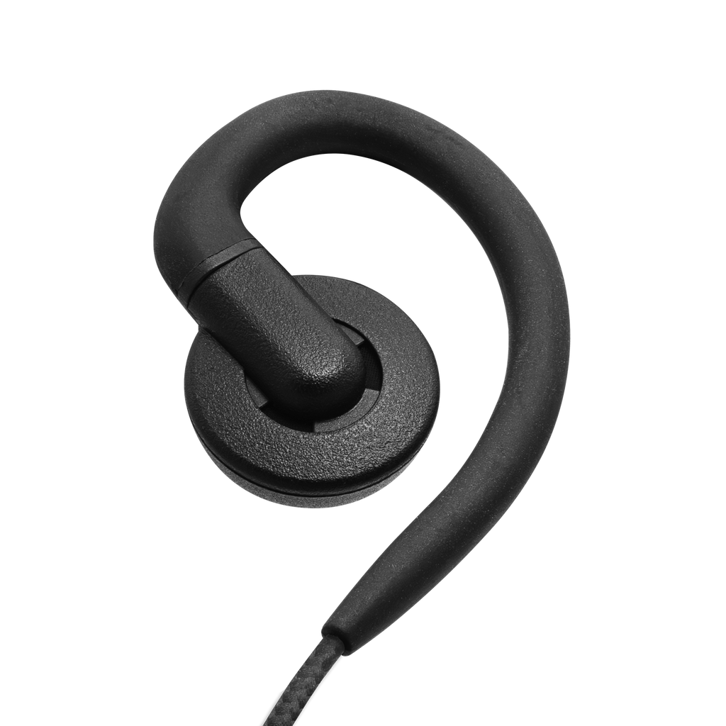 1-Wire Braided Swivel Slim Earpiece with Inline PTT and Mic