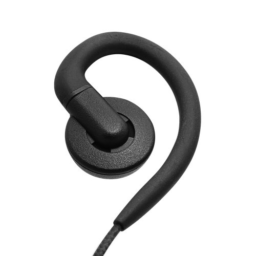 1-Wire Braided Swivel Slim Earpiece with Inline PTT and Mic