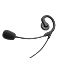 Braided Swivel Slim Earpiece with Boom Mic and Inline PTT